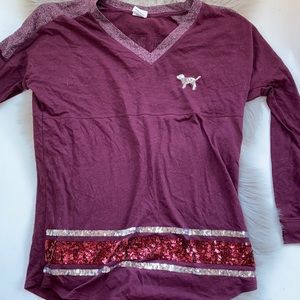 Henley Tee Long Sleeve VS Pink Shirt